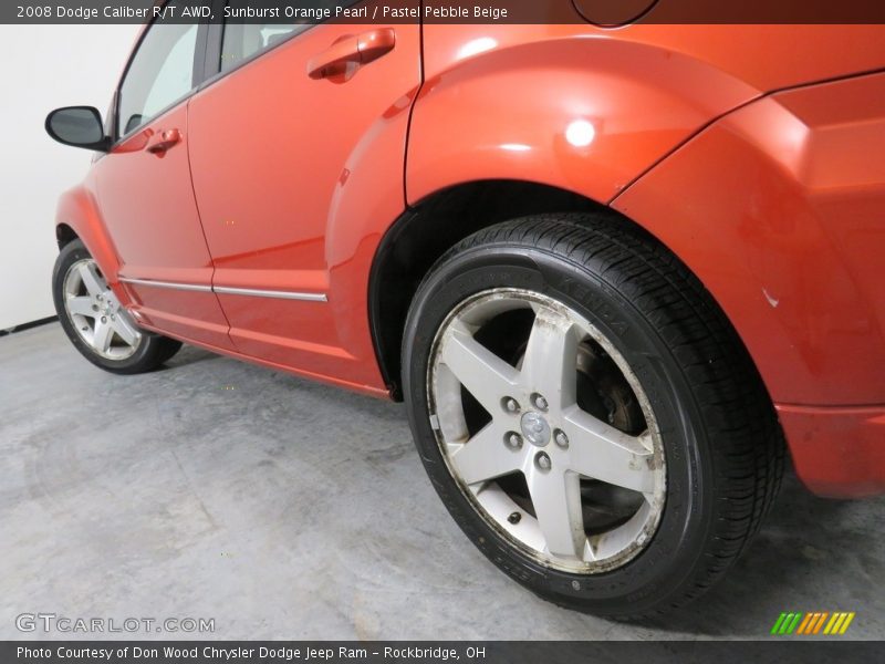 Sunburst Orange Pearl / Pastel Pebble Beige 2008 Dodge Caliber R/T AWD