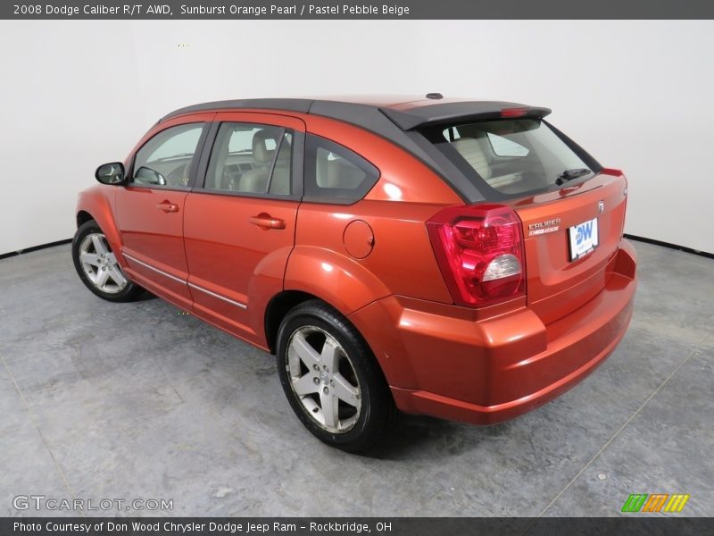 Sunburst Orange Pearl / Pastel Pebble Beige 2008 Dodge Caliber R/T AWD
