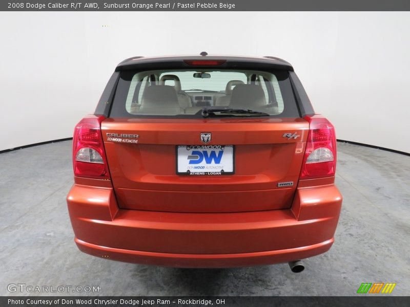 Sunburst Orange Pearl / Pastel Pebble Beige 2008 Dodge Caliber R/T AWD