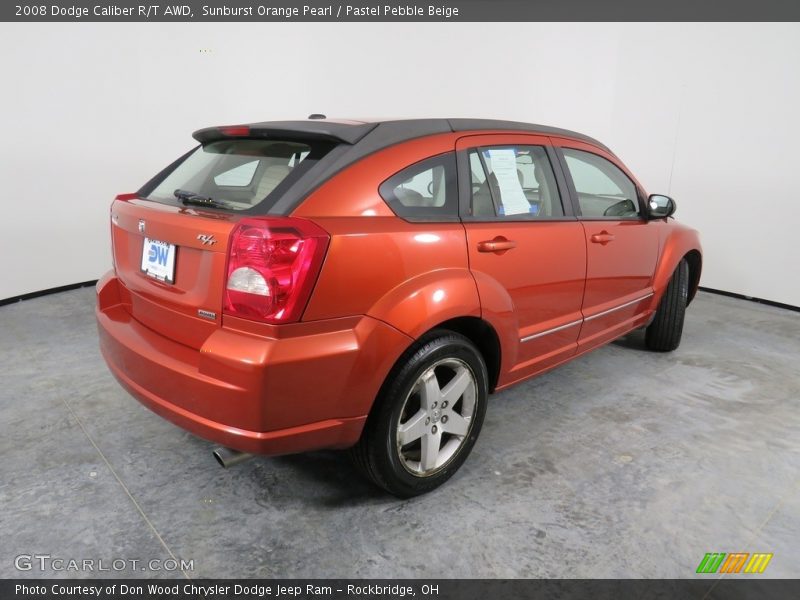 Sunburst Orange Pearl / Pastel Pebble Beige 2008 Dodge Caliber R/T AWD