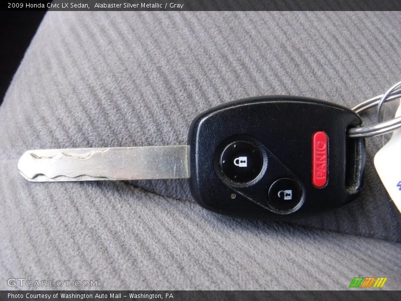 Alabaster Silver Metallic / Gray 2009 Honda Civic LX Sedan