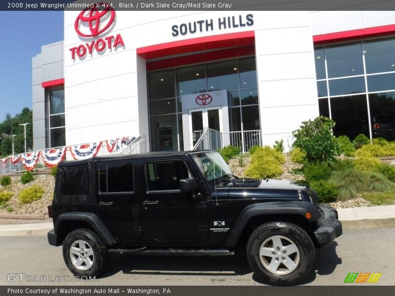 Black / Dark Slate Gray/Med Slate Gray 2008 Jeep Wrangler Unlimited X 4x4