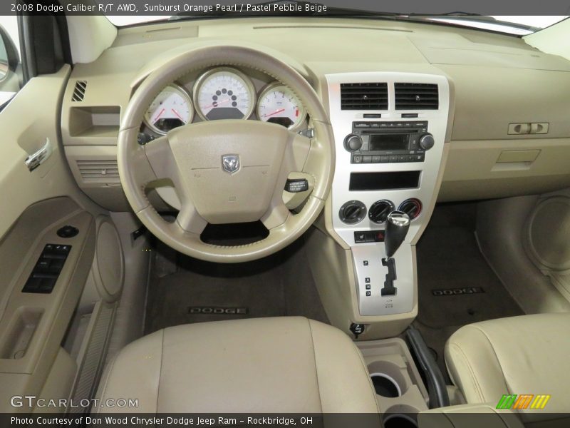 Sunburst Orange Pearl / Pastel Pebble Beige 2008 Dodge Caliber R/T AWD