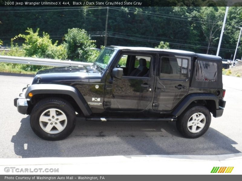 Black / Dark Slate Gray/Med Slate Gray 2008 Jeep Wrangler Unlimited X 4x4