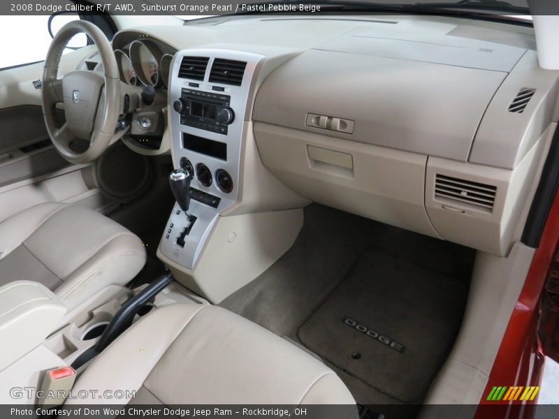 Sunburst Orange Pearl / Pastel Pebble Beige 2008 Dodge Caliber R/T AWD