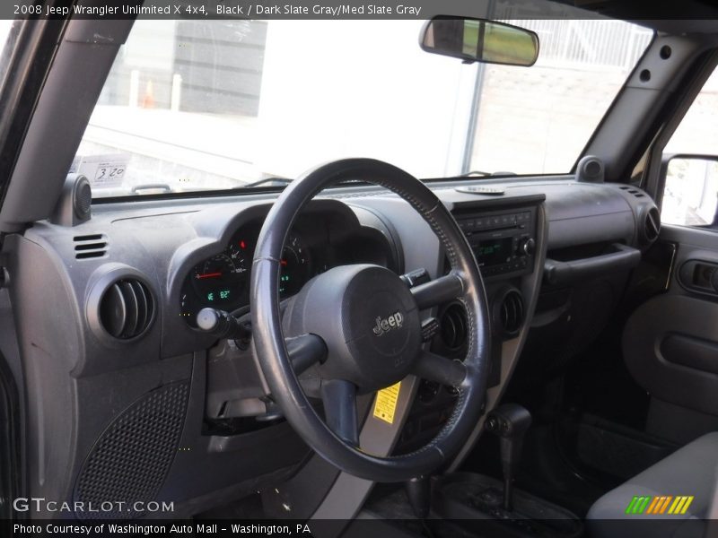 Black / Dark Slate Gray/Med Slate Gray 2008 Jeep Wrangler Unlimited X 4x4