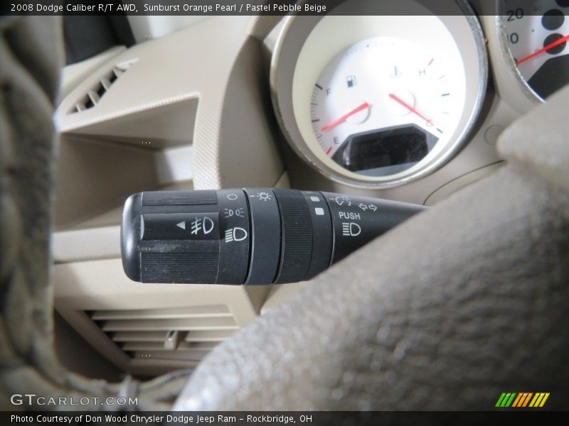 Sunburst Orange Pearl / Pastel Pebble Beige 2008 Dodge Caliber R/T AWD