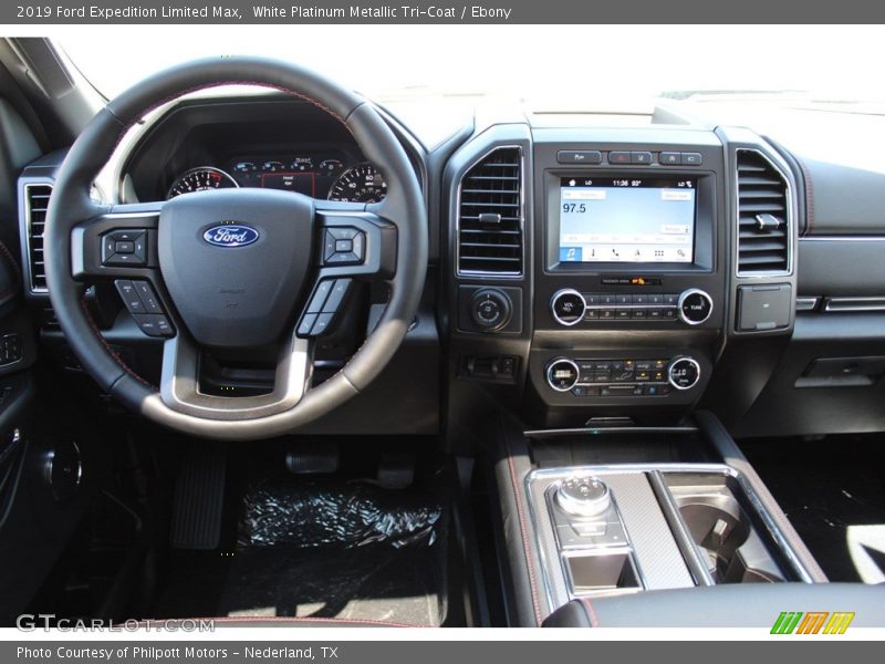 White Platinum Metallic Tri-Coat / Ebony 2019 Ford Expedition Limited Max