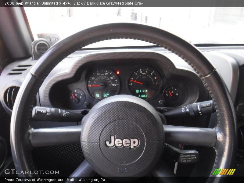 Black / Dark Slate Gray/Med Slate Gray 2008 Jeep Wrangler Unlimited X 4x4