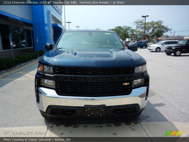 Northsky Blue Metallic / Jet Black 2019 Chevrolet Silverado 1500 WT Regular Cab 4WD