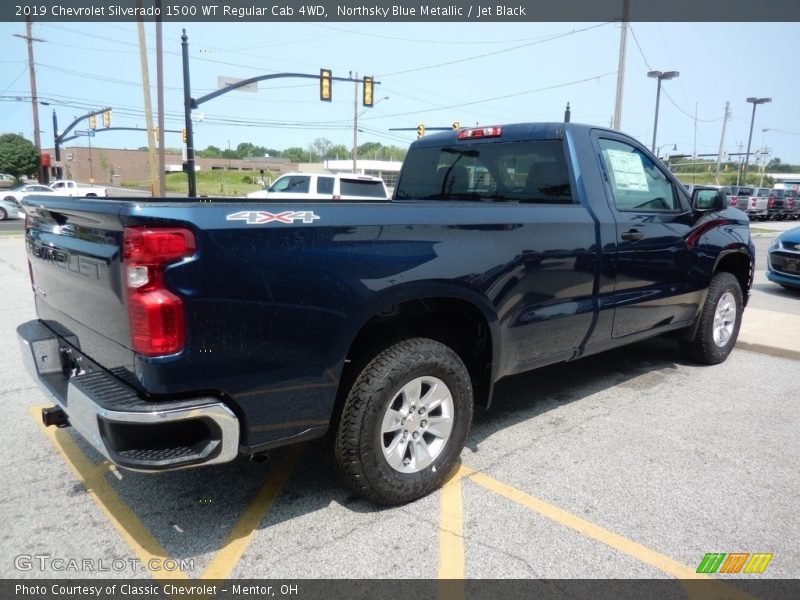 Northsky Blue Metallic / Jet Black 2019 Chevrolet Silverado 1500 WT Regular Cab 4WD