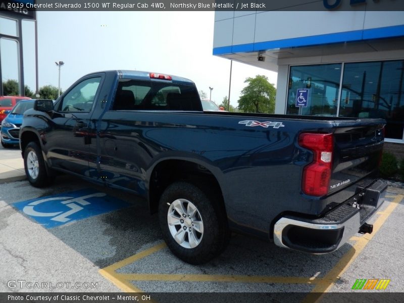 Northsky Blue Metallic / Jet Black 2019 Chevrolet Silverado 1500 WT Regular Cab 4WD