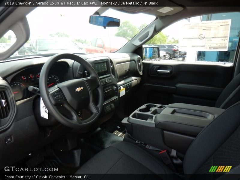 Northsky Blue Metallic / Jet Black 2019 Chevrolet Silverado 1500 WT Regular Cab 4WD