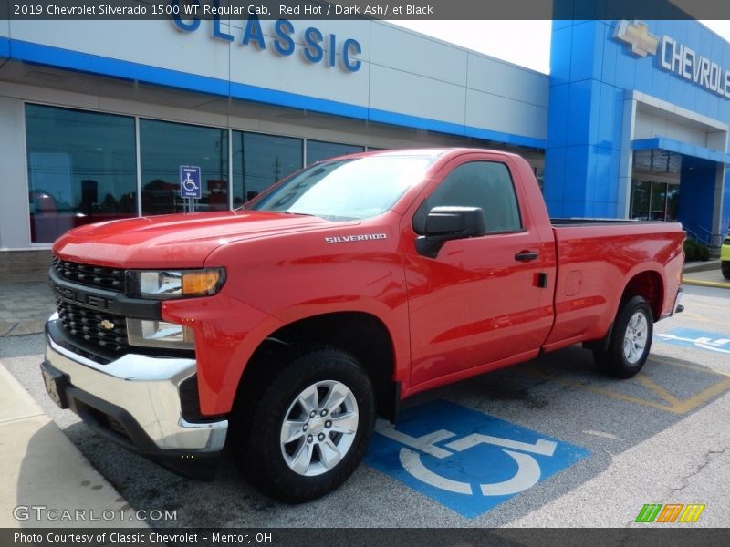 Red Hot / Dark Ash/Jet Black 2019 Chevrolet Silverado 1500 WT Regular Cab