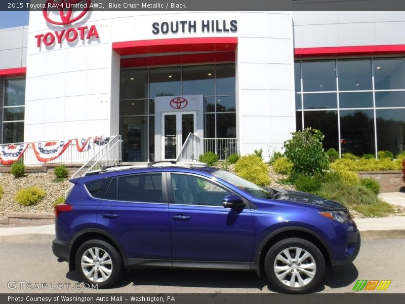 Blue Crush Metallic / Black 2015 Toyota RAV4 Limited AWD