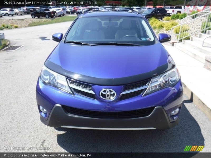 Blue Crush Metallic / Black 2015 Toyota RAV4 Limited AWD