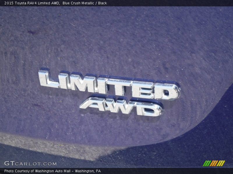 Blue Crush Metallic / Black 2015 Toyota RAV4 Limited AWD