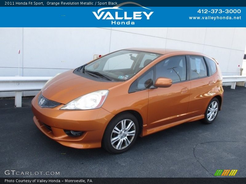 Orange Revolution Metallic / Sport Black 2011 Honda Fit Sport