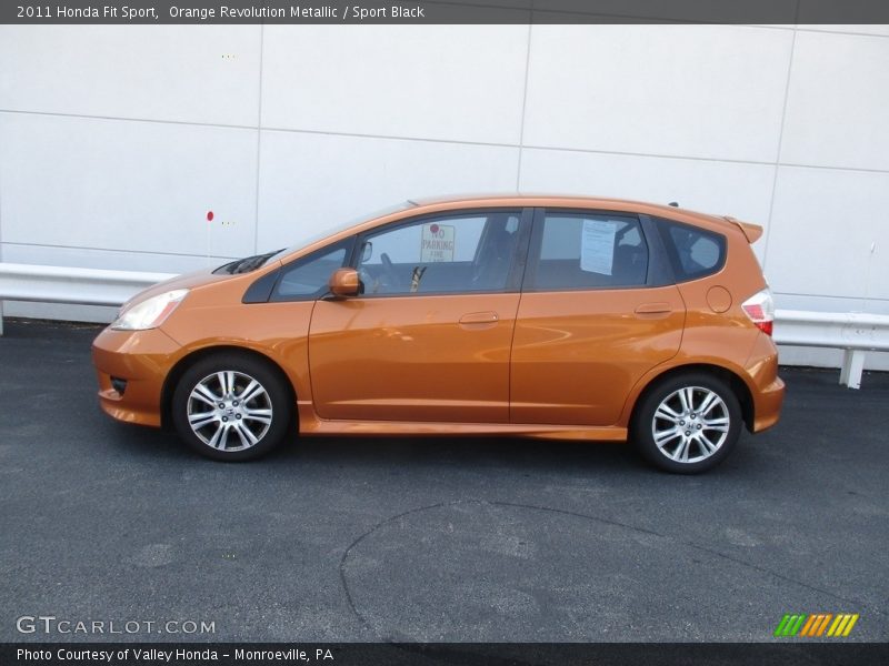 Orange Revolution Metallic / Sport Black 2011 Honda Fit Sport