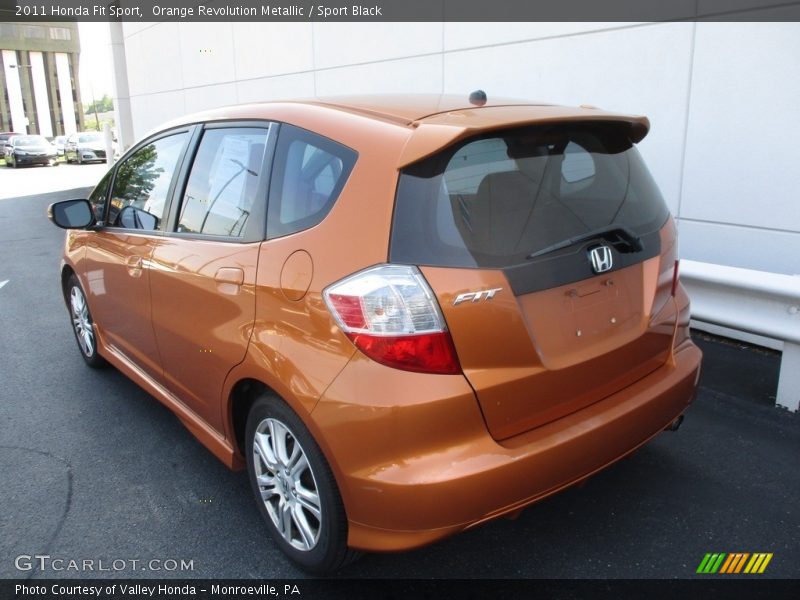 Orange Revolution Metallic / Sport Black 2011 Honda Fit Sport