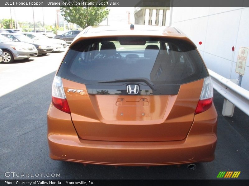 Orange Revolution Metallic / Sport Black 2011 Honda Fit Sport