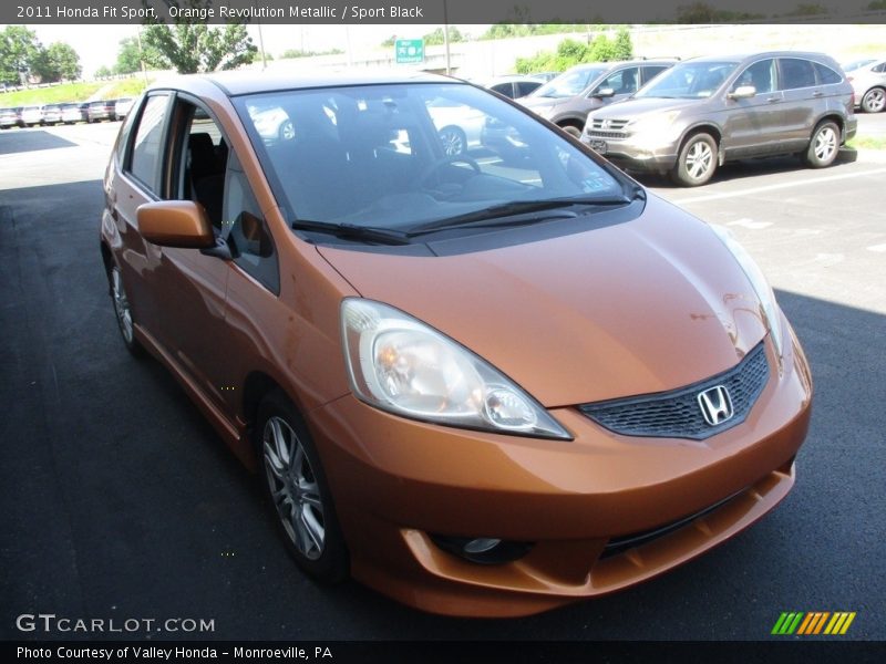 Orange Revolution Metallic / Sport Black 2011 Honda Fit Sport