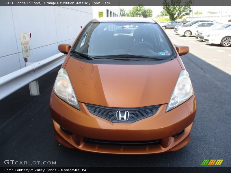 Orange Revolution Metallic / Sport Black 2011 Honda Fit Sport