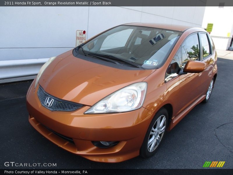 Orange Revolution Metallic / Sport Black 2011 Honda Fit Sport