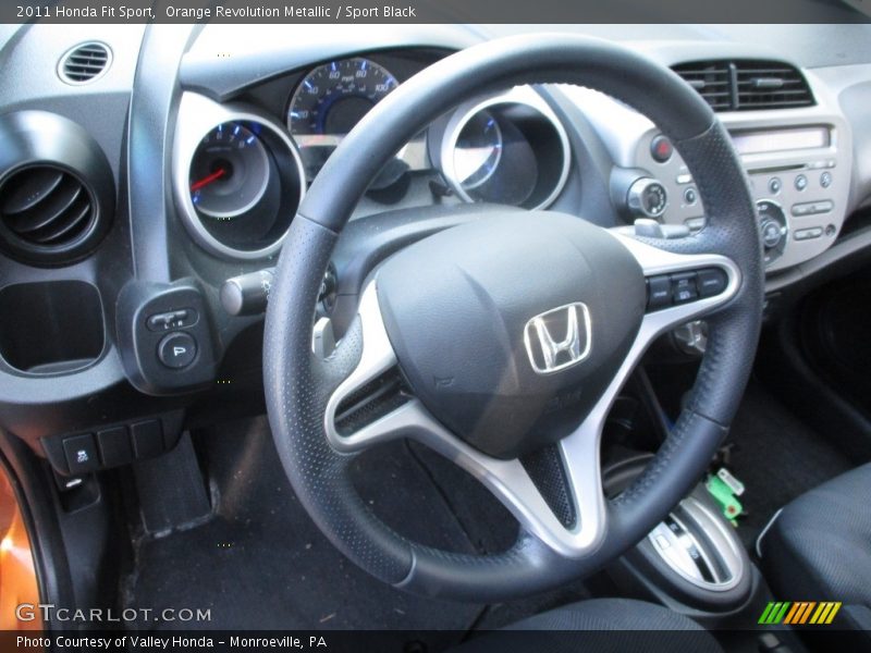 Orange Revolution Metallic / Sport Black 2011 Honda Fit Sport
