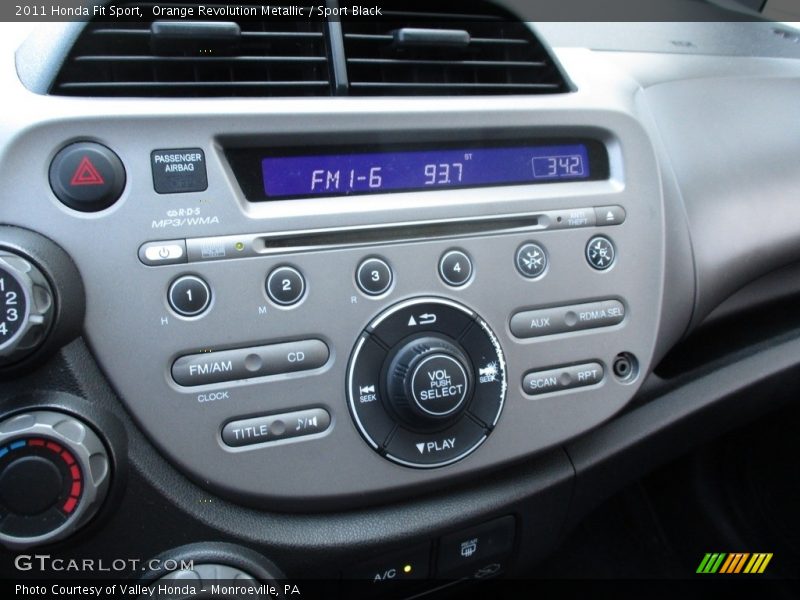Orange Revolution Metallic / Sport Black 2011 Honda Fit Sport
