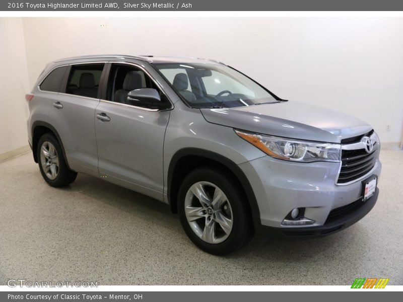 Silver Sky Metallic / Ash 2016 Toyota Highlander Limited AWD
