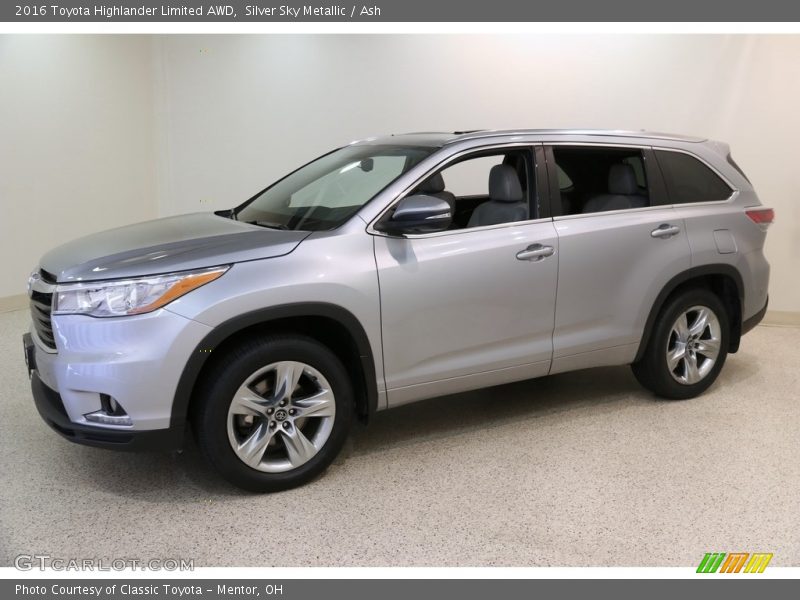 Silver Sky Metallic / Ash 2016 Toyota Highlander Limited AWD