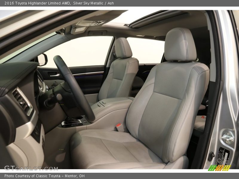 Silver Sky Metallic / Ash 2016 Toyota Highlander Limited AWD