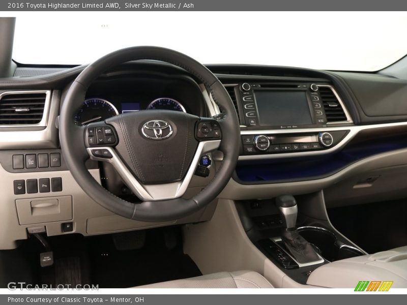 Silver Sky Metallic / Ash 2016 Toyota Highlander Limited AWD