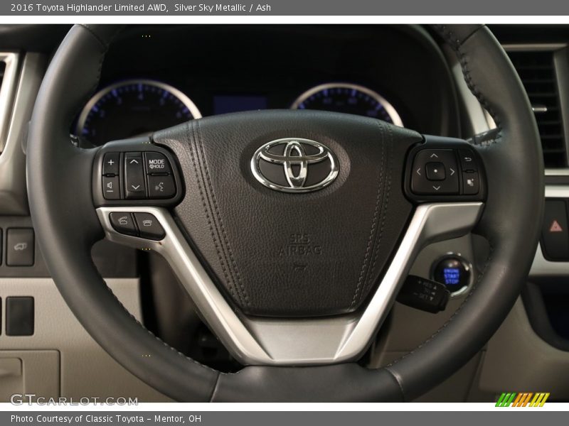 Silver Sky Metallic / Ash 2016 Toyota Highlander Limited AWD