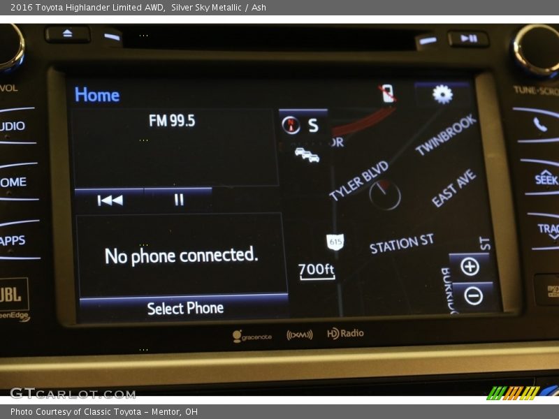 Silver Sky Metallic / Ash 2016 Toyota Highlander Limited AWD