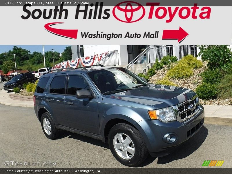 Steel Blue Metallic / Stone 2012 Ford Escape XLT