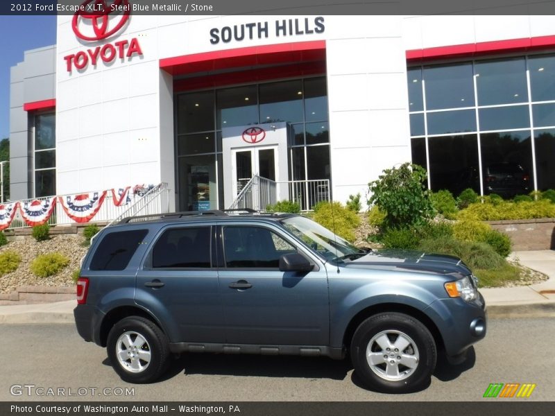 Steel Blue Metallic / Stone 2012 Ford Escape XLT