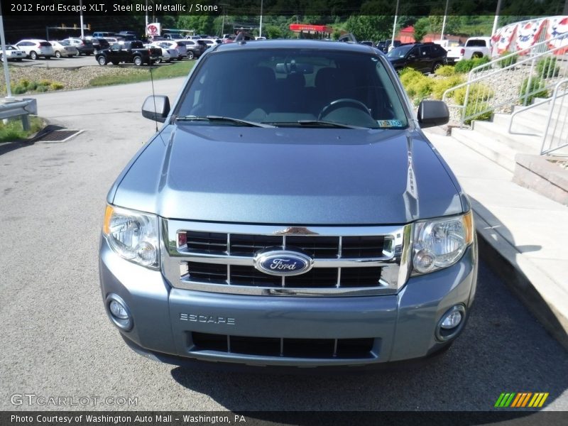 Steel Blue Metallic / Stone 2012 Ford Escape XLT