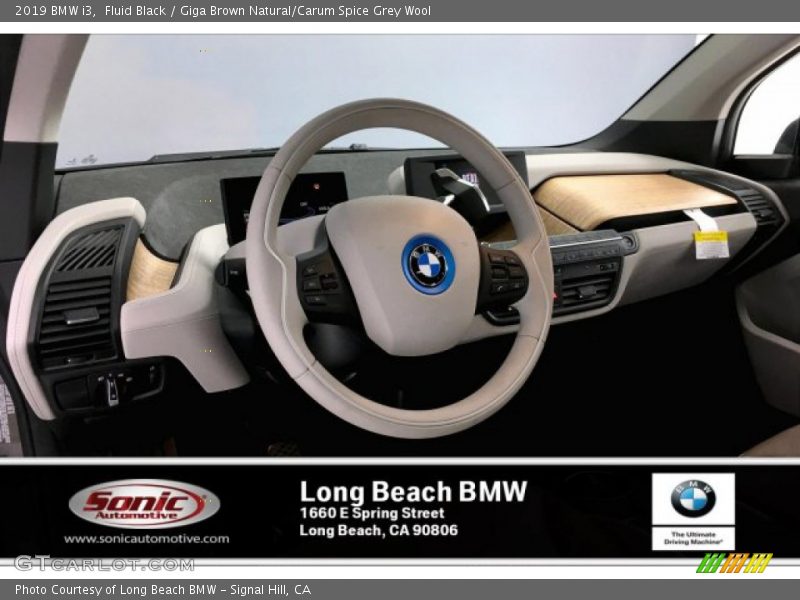 Fluid Black / Giga Brown Natural/Carum Spice Grey Wool 2019 BMW i3