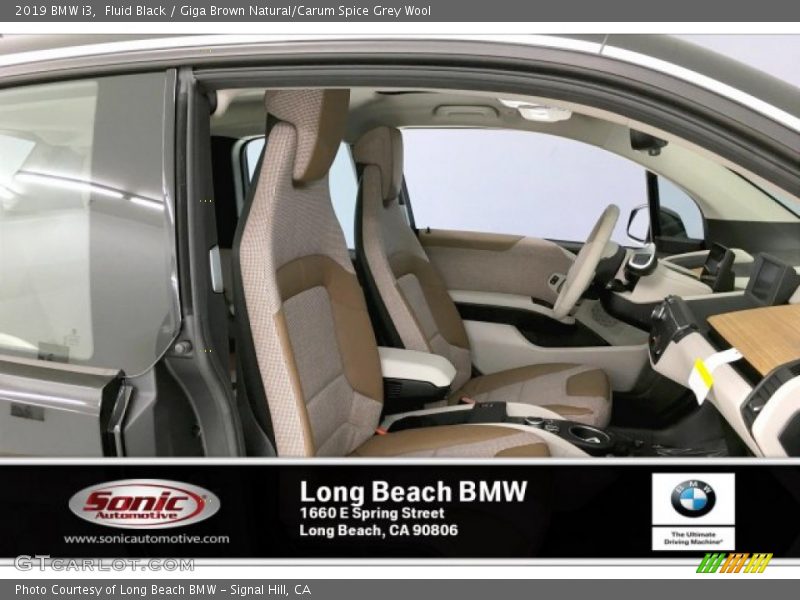 Fluid Black / Giga Brown Natural/Carum Spice Grey Wool 2019 BMW i3