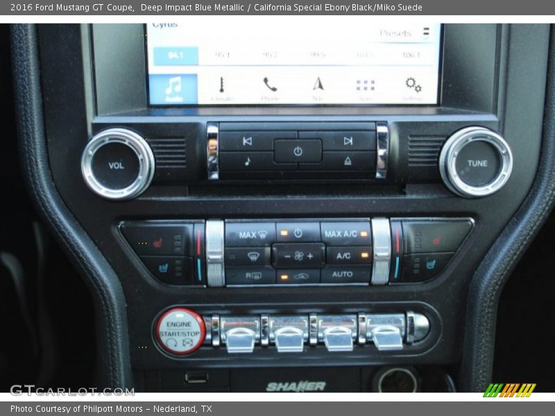 Deep Impact Blue Metallic / California Special Ebony Black/Miko Suede 2016 Ford Mustang GT Coupe