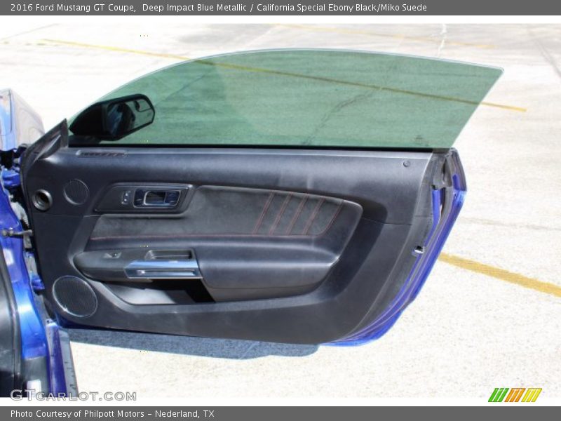 Deep Impact Blue Metallic / California Special Ebony Black/Miko Suede 2016 Ford Mustang GT Coupe