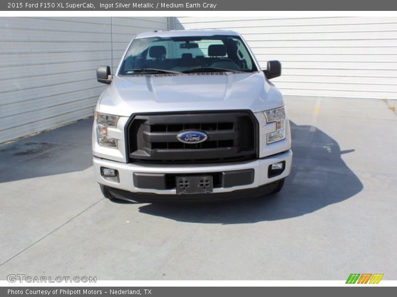 Ingot Silver Metallic / Medium Earth Gray 2015 Ford F150 XL SuperCab