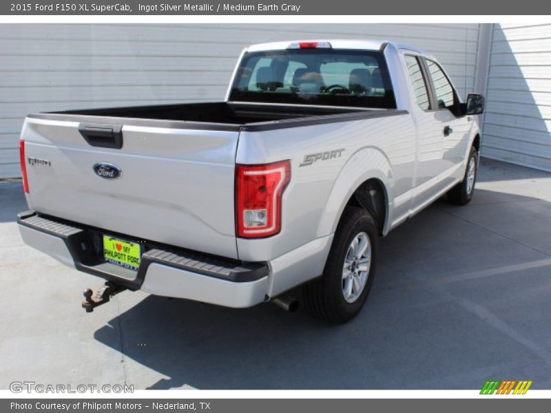 Ingot Silver Metallic / Medium Earth Gray 2015 Ford F150 XL SuperCab