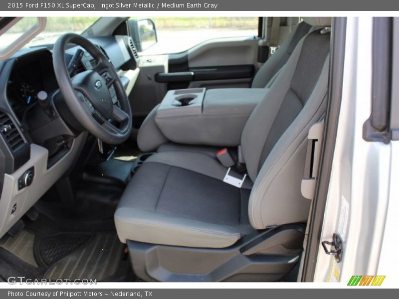 Ingot Silver Metallic / Medium Earth Gray 2015 Ford F150 XL SuperCab