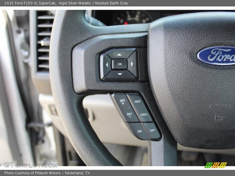 Ingot Silver Metallic / Medium Earth Gray 2015 Ford F150 XL SuperCab