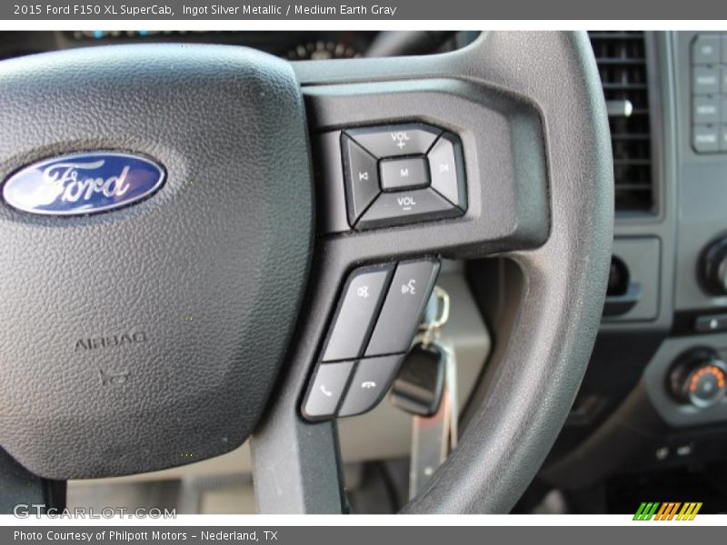 Ingot Silver Metallic / Medium Earth Gray 2015 Ford F150 XL SuperCab