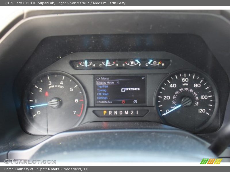 Ingot Silver Metallic / Medium Earth Gray 2015 Ford F150 XL SuperCab