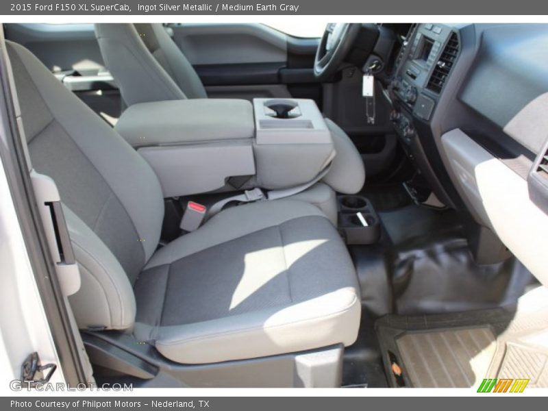 Ingot Silver Metallic / Medium Earth Gray 2015 Ford F150 XL SuperCab